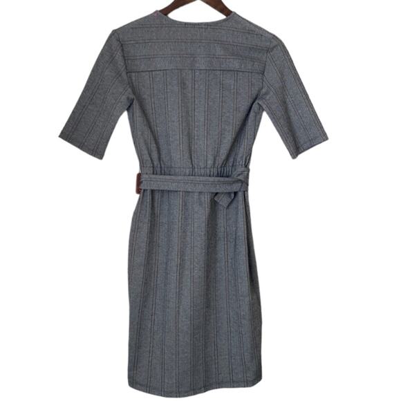 MNG Grey Herringbone Belted Dress Sz S - Picture 3 of 3